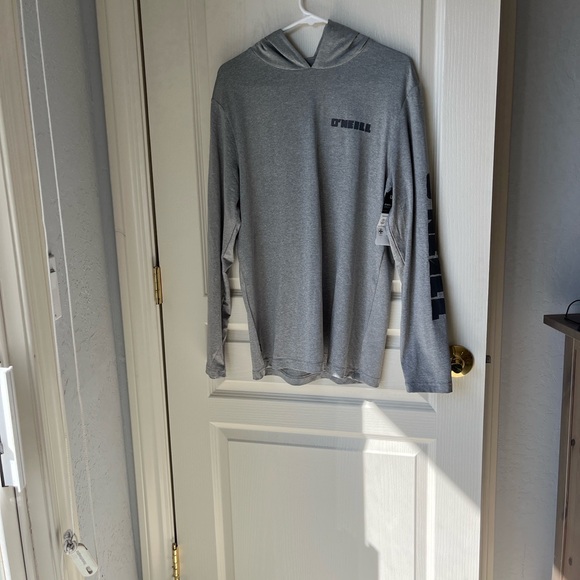 NWT O’Neill TRVLR UPF Hooded Long Sleeve Gray Men’s Small - Picture 9 of 11